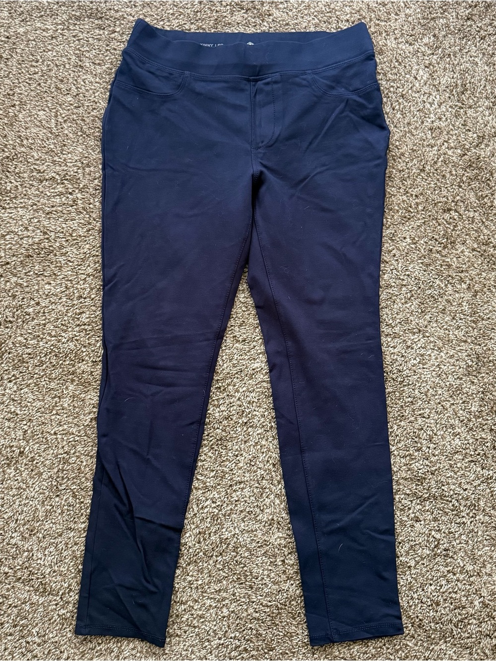 St. John's Bay Women’s Navy Stretch Skinny Leggings - Size Medium
